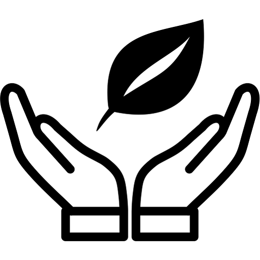 hand mit pflänzchen